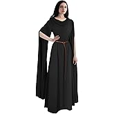 Teyujosem Women's Medieval Costume Renaissance Dress Long Sleeve Maxi Dress with Belt