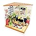 ROBOTIME Miniature Dollhouse Kits DIY Toy House Furniture Kit Wooden Mini House as Birthday Gifts for Kids and Adults