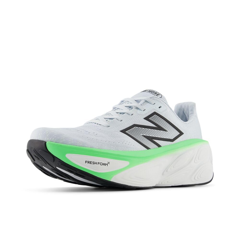 New Balance Men's Fresh Foam X More V5 Running Shoe, Ice Blue/Electric Jade/Black, 8 Image New Balance Men's Fresh Foam X More V5 Running Shoe, Ice Blue/Electric Jade/Black, 8 Image