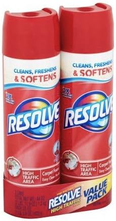 Resolve Carpet Cleaner High Traffic Foam Cleaning Upholstery Safely Cleans And Deodorizes Car Domestic Home Large Carpet Areas Remove Stain | 2 Cans X 22 Oz Spray |