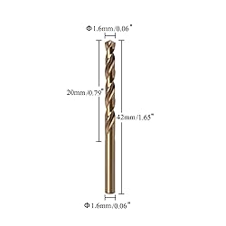 TA-VIGOR 10pcs 1.6mm Straight Shank Twist Drill