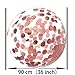 36inch Rose Gold Round Confetti Balloons Giant Clear Latex Helium Balloons Confetti Balloons Wedding Bridal Shower Nursery Baby Shower Birthday Favors Party Decorations