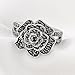 Mytys Black Band Rings for Women Silver Color Metal with Crystal Setting Eternity Ring Band NEW