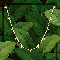 Real 14k Gold Choker Necklace for Women, 14kt Chain