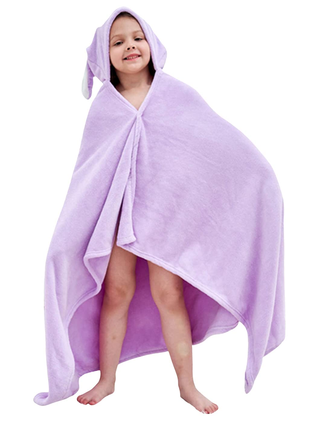 Hilmocho Kids Hooded Bath Towel Large Soft Baby Toddler Blanket Poncho Towel Children Swimming Beach Towel Bathrobe for Boys and Girls