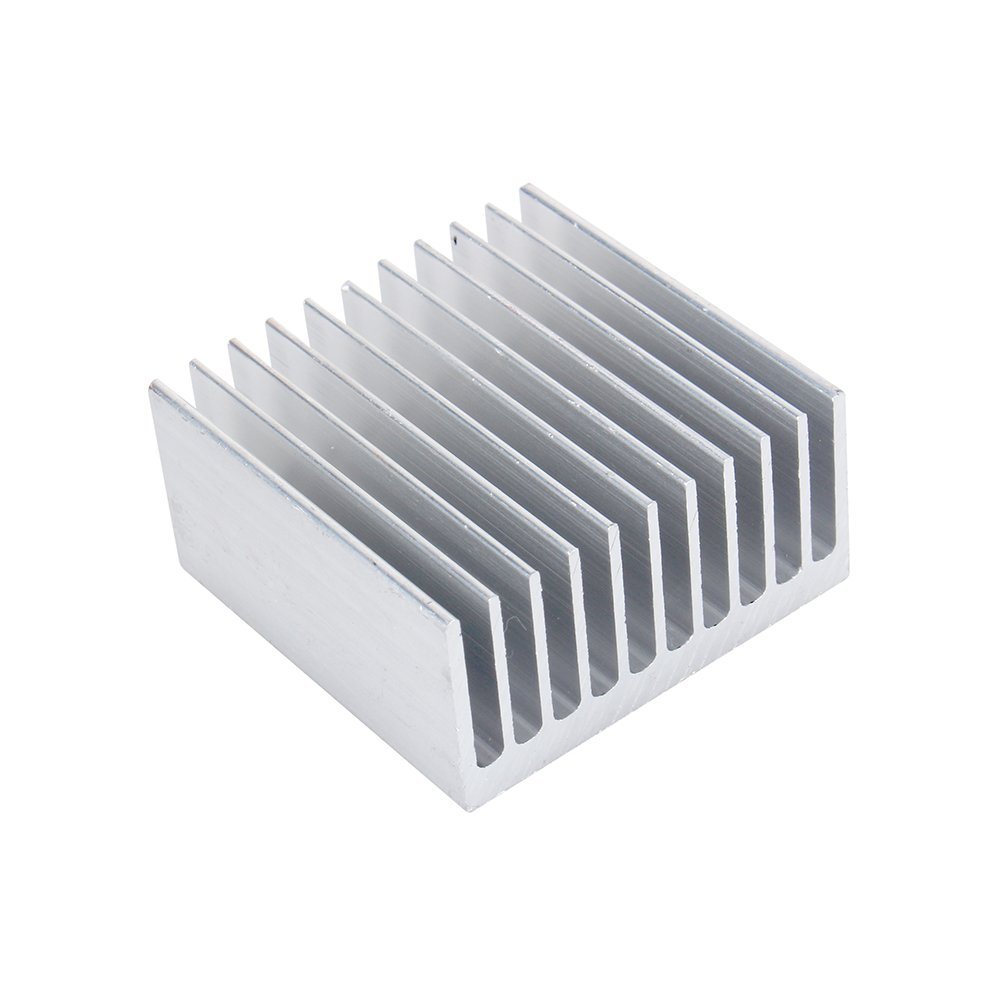 Hilitand Aluminium Heatsink 11 Teeth Amplifier Heat Sink Good Thermal Conductivity Heat Sink Cooling Fin 40 x 40 x 20MM