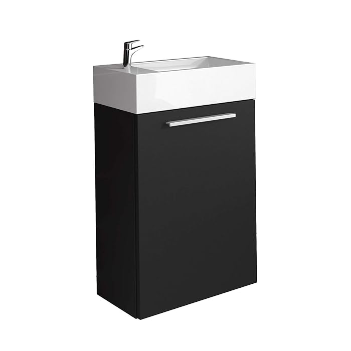 Buy Badplaats B.V. Bathroom Athene, Basin 40x22 cm black wood