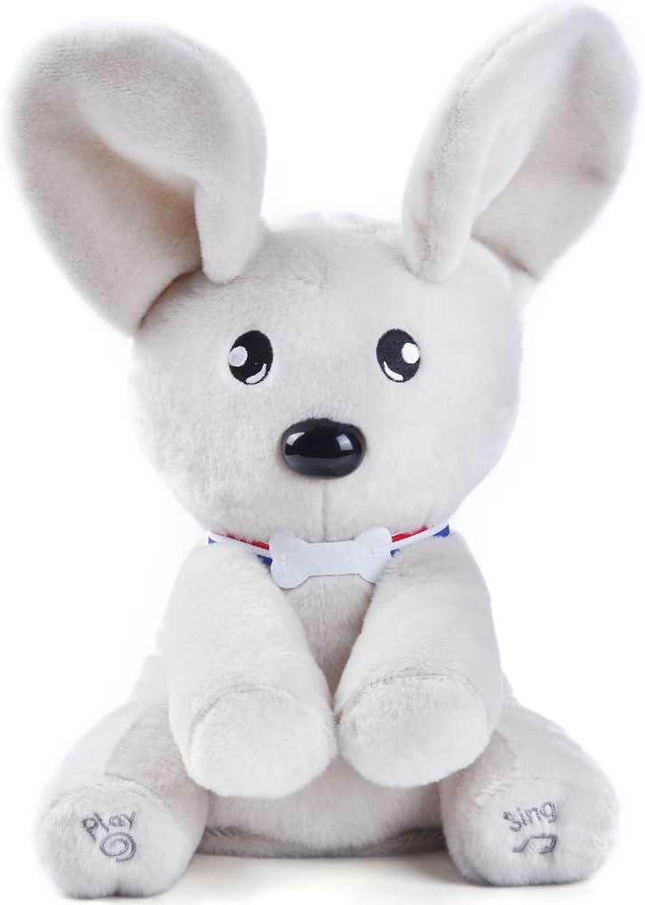 FOTD Peek-A-Boo Dog Stuffed Animals, Soft Cute with Singing Flappy, Plush Toys for Baby Kids Toddlers