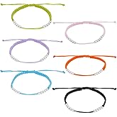 DELORIGIN 6pcs Golf Score Counter Beads Stainless Steel 10 Beads Score Counter Bracelet Golf Beads Adjustable Cords Bracelets to Count Strokes for Novice Golf Elderly to Remember Scores