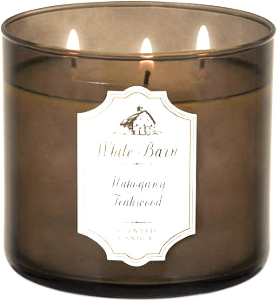 White Barn Mahogany Teakwood 3Wick Candle Home & Kitchen
