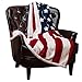 Chanasya Premium Patiotic US Flag Print Sherpa Throw Blanket - Lightweight Microfiber for Couch and Bed - Great Gift for Veteran, Friend, Men, Women, Proud American House (60x70 Inches)