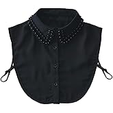 Joyci Diamond Pearl False Collar Peterpan Fake Collar Half Shirt Dickey