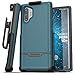 Encased Galaxy Note 10 Plus Belt Clip Protective Holster Case (2019 Rebel Armor) Heavy Duty Rugged Full Body Cover with Holder Ocean Blue (Samsung Note 10+)