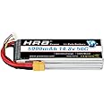 HRB 4S Lipo Battery 5000mAh 14.8V 50C XT60 RC Lipo Battery Compatible with RC Helicopter Airplane Car Boat Truck
