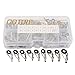 Goture 90pcs Saltwater Fishing Rod Repair Tips, Rod Repair Kit Fishing Rod Tips Stainless Steel Ceramic Ring Guide Rod Repair Replacement 9sizes
