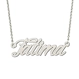 BYBWBL Fatima Name Pendant Necklace Silver Color