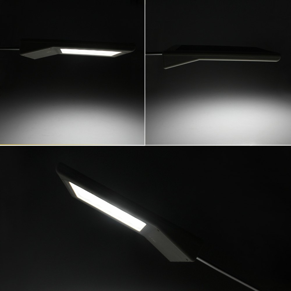 Betorcy LED Solar Wall Light, Street Light, Automatic Light Sensing, Dusk To Dawn Outdoor IP65 Waterproof, 210lm 6500K Cool White, 24 high-efficiency LED, for Courtyard, Street, Garage, Deck, Garden