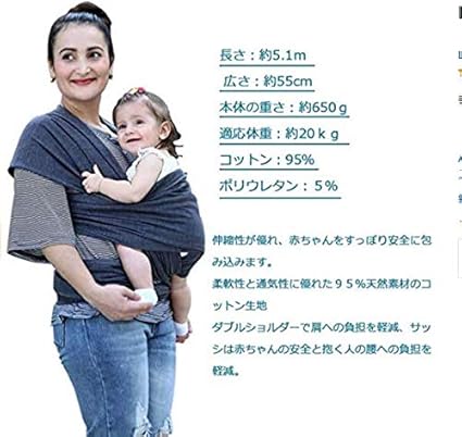 Amazon Co Jp Amandakasa 抱っこひもベビースリング 新生児 赤ちゃん抱っこひも授乳に便利 初めての母親のプレゼント 使いやすいベビーラップ パソコン 周辺機器