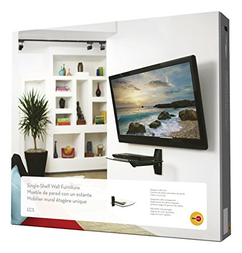 OmniMount ECSB Component Shelf Wall Shelf for TVs and Video Accessories, Black
