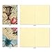 The Best Card Company - 10 Retro Blank Cards with Envelopes (4 x 5.12 Inch) - Artistic Boxed Assortment, Vintage Note Cards - Victorian Garden M3972