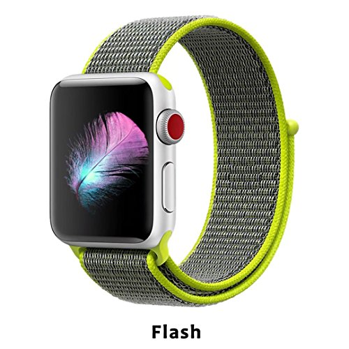 Yunsea For Apple Watch Band, New Nylon Sport Loop, with Hook and Loop Fastener, Adjustable Closure Wrist Strap, Replacement Band for iwatch, 38mm, 6 pack - Thumbnail 6