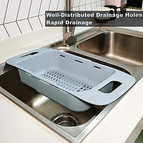 Sink Colander Extendable Strainer Basket DOUBLE TJP, Kitchen