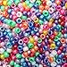Pretty Pearl Rainbow Mix Plastic Craft Pony Beads, 6 x 9mm, 500 Beads, Made in The USA, Bulk Pony Beads Package for Arts & Crafts