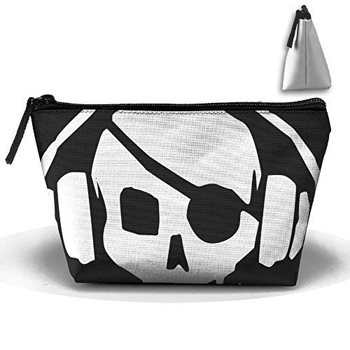 Click Here to See More Images Ruin Pirate Skull Portable Pouch Waterproof Trapezoidal Storage Bag