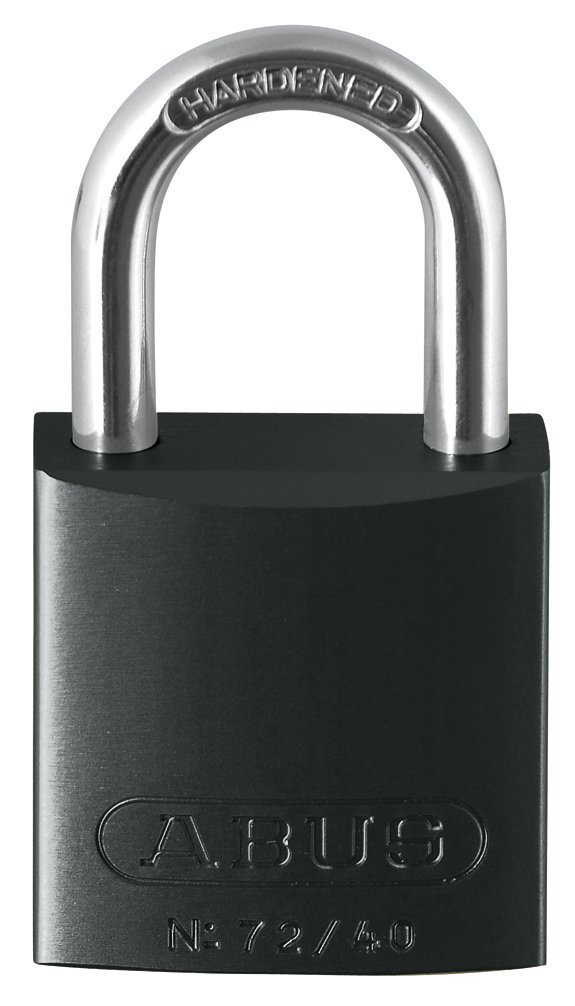 ABUS Padlock 72/40 - Lightweight Titanium Material with high Corrosion Protection - Including 2 Keys - Security Level 6 - Black