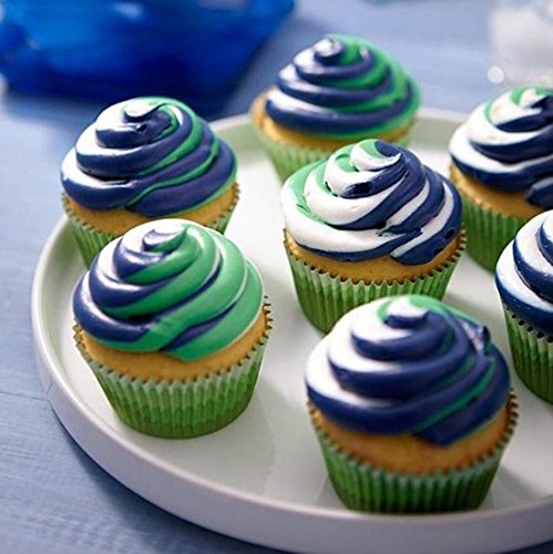BG-Style Swirl Cake Muffin Coupler 3 Colors Swirl Decorating Cupcake Decorating Kit With Coupler Kitchen Diy Cake Cupcake Muffin Coupler Nozzle White & Purple