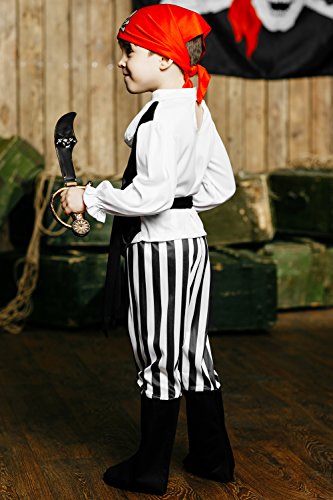 Kids Boys Rogue Pirate Halloween Costume High Seas Buccaneer Dress Up & Role Play - Image 4