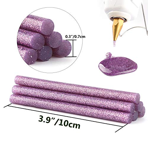 Hot Glue Sticks,Enpoint 3.93 x 0.27 in Glitter Mini Hot Glue Sticks for Glue Gun EVA Mini Colored Hot Melt Adhesive Glue Sticks for DIY Art Craft General Repairs and Gluing Projects 72 PCS