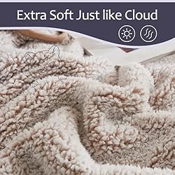 EMME Fuzzy Fleece Warm Throw Blanket 50"x60" Ultra