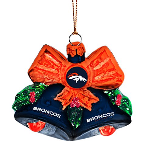 NFL Denver Broncos Glitter Bells Ornament