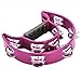 Flexzion Half Moon Musical Tambourine Double Row Metal Jingles Hand Held Percussion Drum Multicolor for Gift KTV Party Kids Toy with Ergonomic Handle Grip (pink)