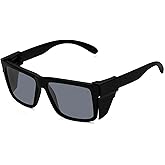 BINGKING Polarized Men's and Women's Safety sunglasses,High Impact Resistant ANSI Z87UV400 Protection With Side Shield