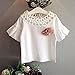 FEITONG Kids Girls Letter Butterfly Shirt Top Flowers Skirt Set Clothing White