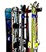 StoreYourBoard Ski Wall Storage Rack – Ski Rack Wall Mount Holds 8 Pairs, Heavy-Duty Steel Ski Holders for Wall, Space-Saving Ski Rack for Garage & Home, Holds Up to 200 lbs