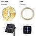 Ankway Solar Lights Outdoor,100 LED 39ft/12m 8 Modes Solar Fairy Lights,IP65 Waterproof & Bendable Lasting Durable Copper Wire,Decorative String Lights for Valentines,Wedding,Party,Patio(Warm White)