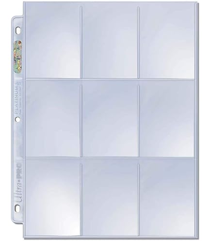 Ultimate Guard 18-Pocket Side-Loading Pages – 10 Sheets – Black – For Trading Cards – UGD010404