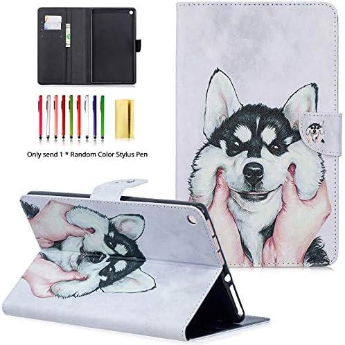 LittleMax Fire HD 10 Case, Colorful Synthetic Leather Kickstand Soft TPU Protective Magnetic Closure Smart Cover for Amazon Kindle Fire HD 10.1 Inch 7th Gen & 5th Gen -6 Husky