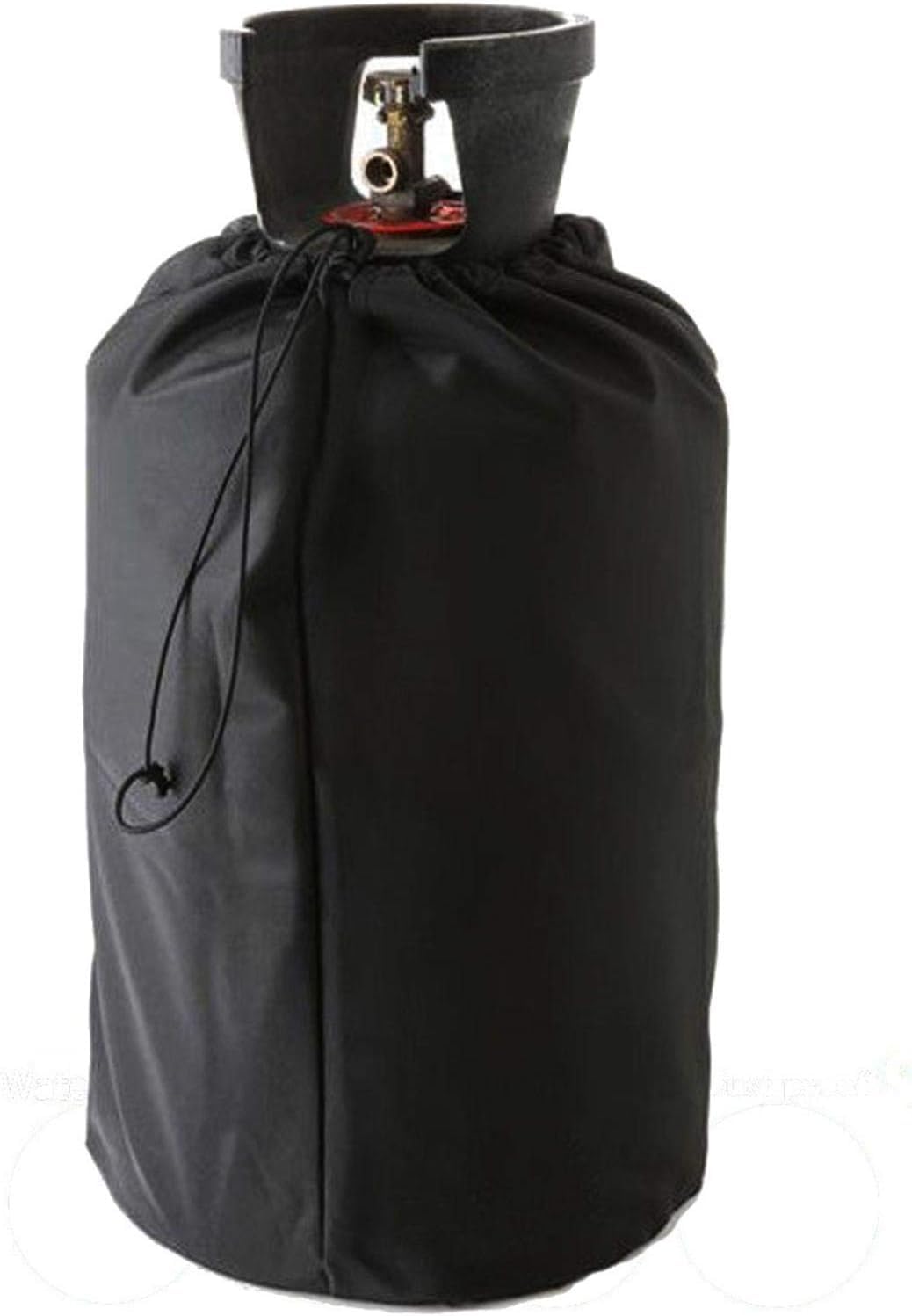 Propane Tank Cover 20lb Gas Bottle Full Cover With Drawstrings, Waterproof Windproof Anti-UV Oxford Gas Tank Cover, Gas Cylinder Cover, Fits 20lb Tank Cylinder (Black)