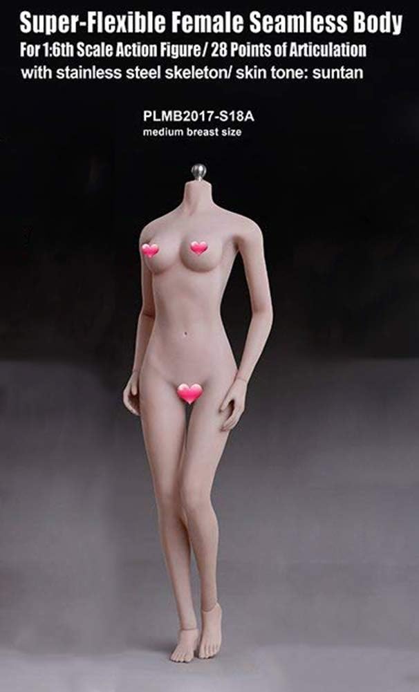 ANYOTA Female Seamless Body S18A 1/6 Scale Action Figures Dolls Full Silicone Super Flexible(Head Not Included)