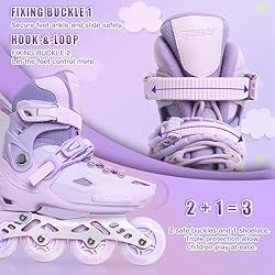 LIRENGUI Inline Skates for Girls, Kids Adjustable
