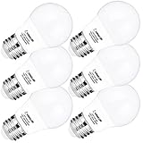 LOHAS A15 LED Light Bulb, 40W Equivalent(5W LED) Lights, E26 Medium Base Ceiling Fan Light Bulbs, Daylight 5000K LED Lights, Small for Refrigerator/Freezer Home Kitchen Lighting, Not-Dim,6 Pack