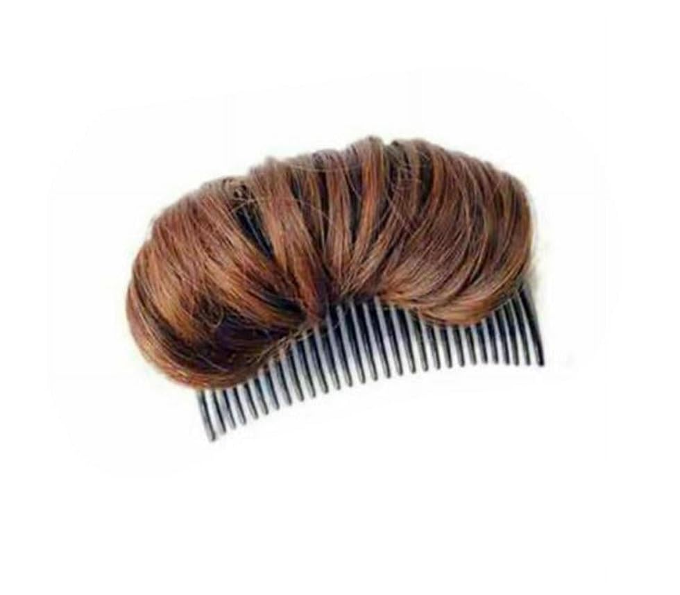 Light Brown Invisible Fluffy Hair Pad, Bump Up Comb Clip Bun Hair, False Hair Clip Fluffy Princess Styling Hair Pad Hairpin for Girls Women Thinning Hair Accessories Clips and Barrettes
