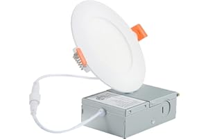 ILLUMENLED 860LM 4 Inch 10W LED Recessed Pot Light, ETL Listed IC Rated Damp Location Rated Dimmable Slim Panel Light/Ceiling