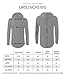 URBANCREWS Mens Hipster Hip Hop Basic Pullover Hoodie Shirt Hgray XLarge