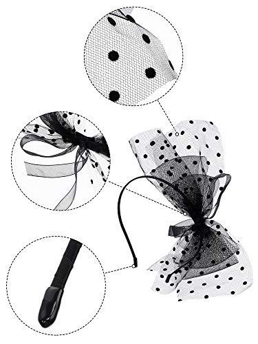 image for Norme 80's Costume Accessories Set, Include Black Bowknot Headband, La