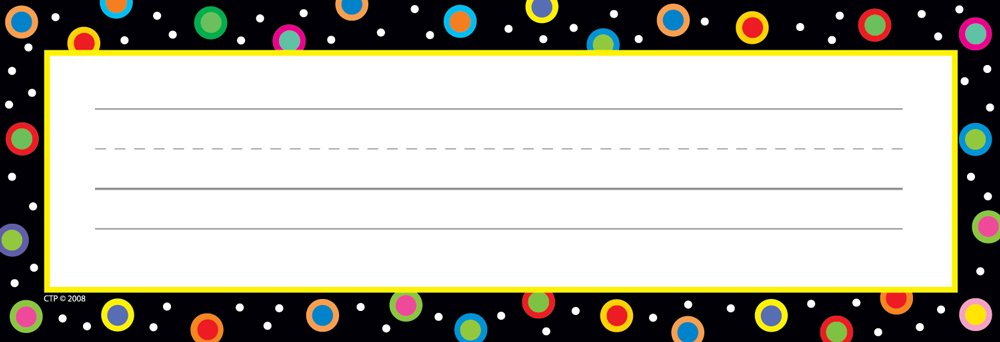 Creative Teaching Press Dots on Black Name Plates (4499)
